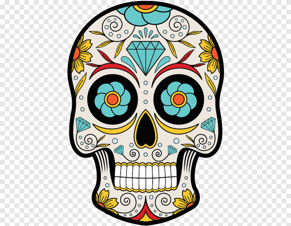 Череп в мексиканском стиле