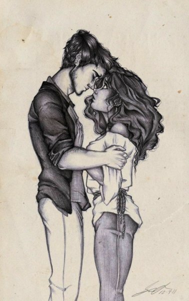 Влюбленные рисунок