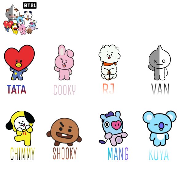 Стикеры БТС И бт21