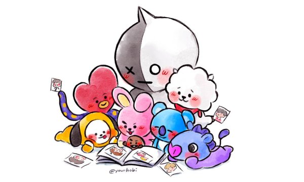 BTS bt21 арт Чиби