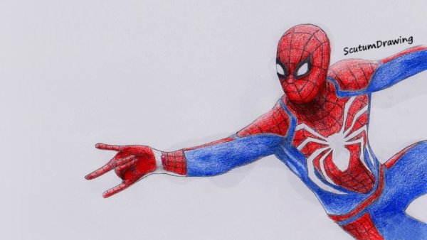 Человек паук рисовалка