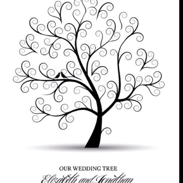 Свадебное дерево пожеланий шаблон