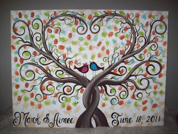 Дерево на ватмане