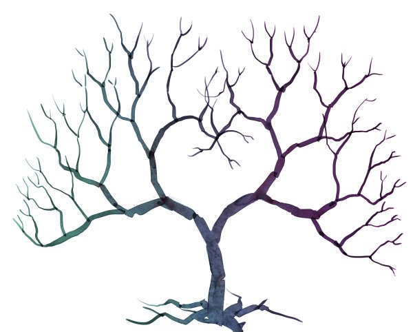 Дерево с отпечатками пальцев