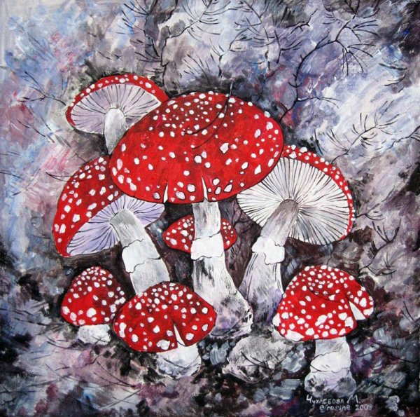 Мухомор рисунок инди КИД