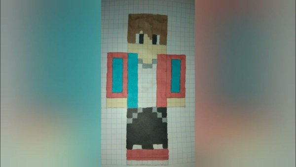 Скин компота в МАЙНКРАФТЕ по клеточкам