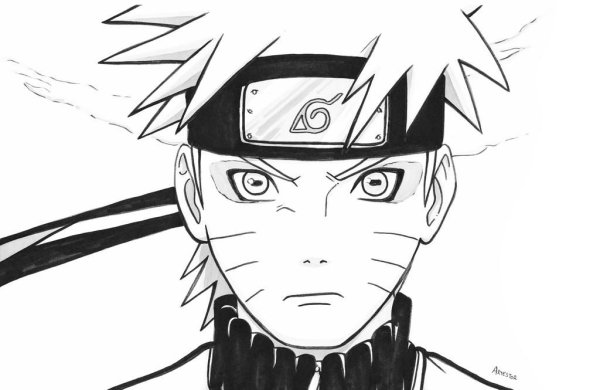 Нарисовать аниме Наруто Наруто
