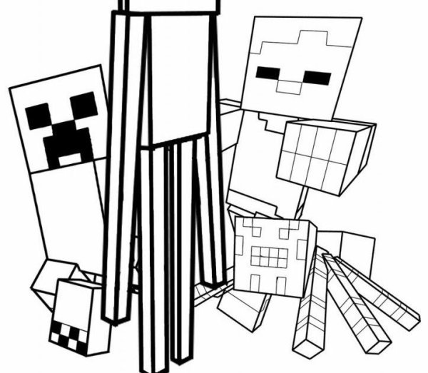 КРИПЕР раскраска