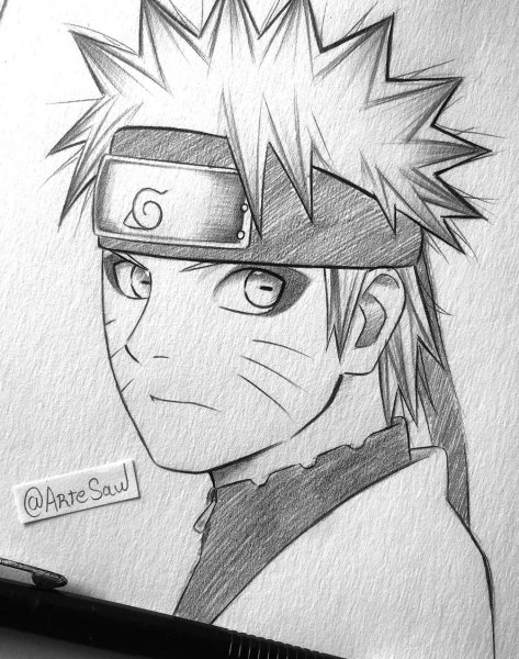 Наруто рисунок карандашом