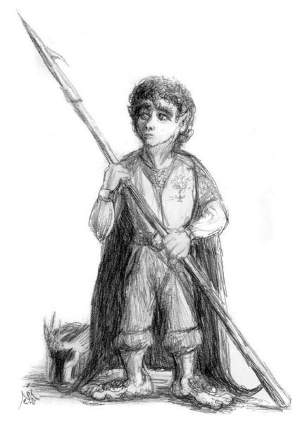 Бильбо Бэггинс рисунок карандашом
