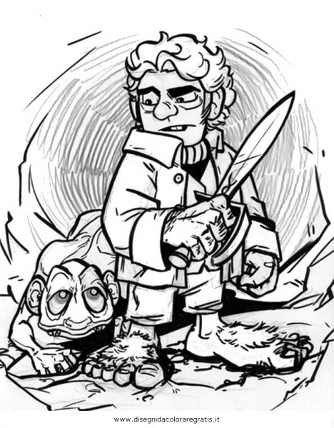 Хоббит Бильбо Бэггинс раскраски