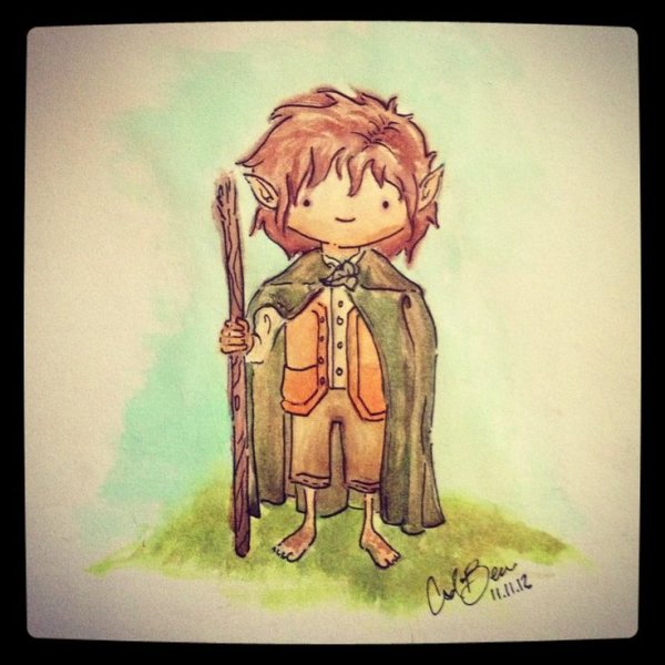 Хоббит Бильбо Бэггинс рисунок