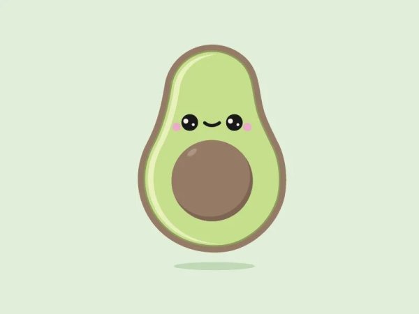 Милое авокадо для срисовки
