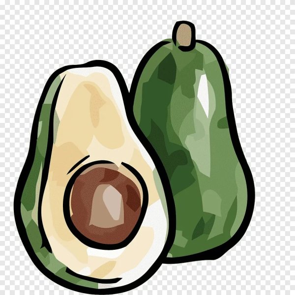 Авокадо мультяшный