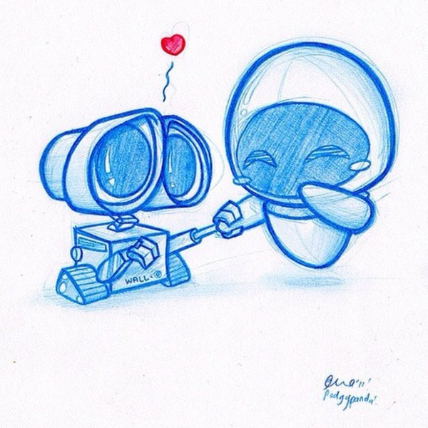 Робот Валли рисунок