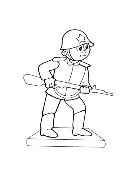 Солдат раскраска для детей