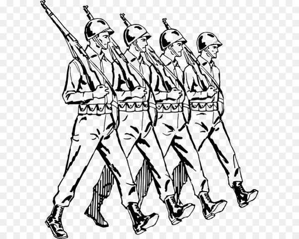 Солдат на зеленом фоне