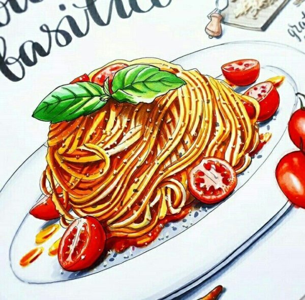 Паста иллюстрация