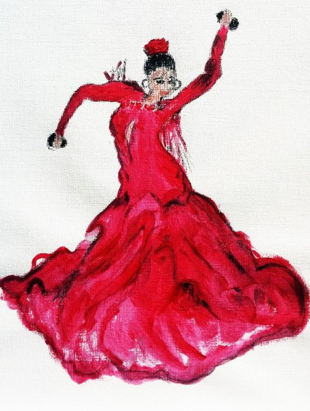 Танцовщица фламенко силуэт