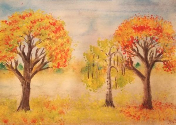 Осень красками для детей