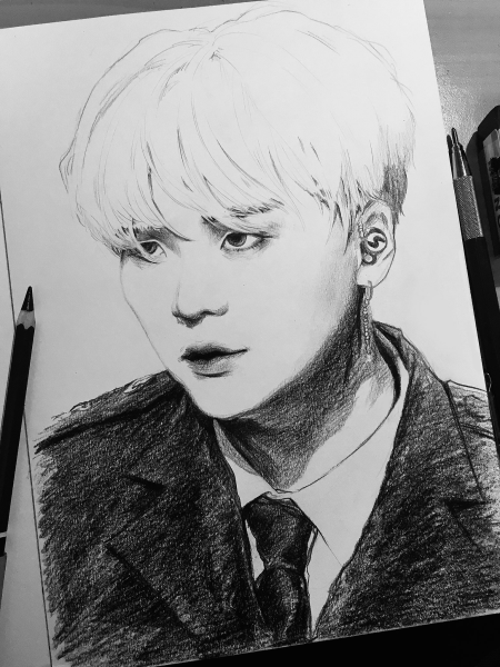 Портрет Юнги из БТС