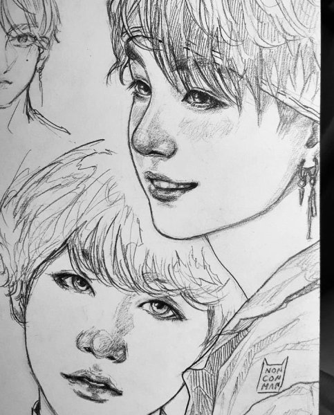 БТС рисунки нонконман