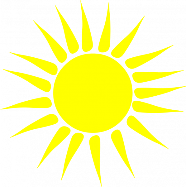 Солнышко на белом фоне