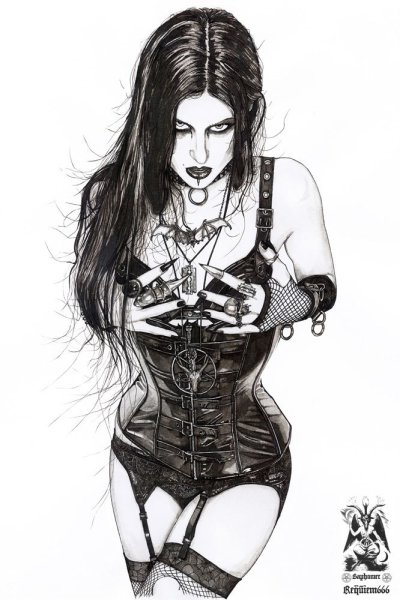 Рисунки для срисовки в стиле Готика