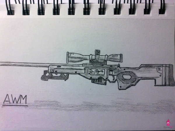 Рисунок снайперки АВМ