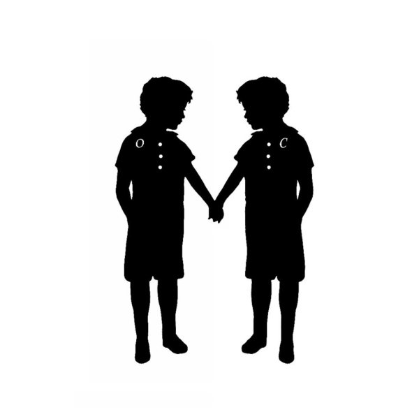 Два мальчика силуэт