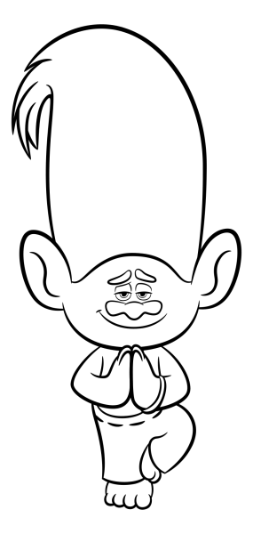 Раскраска Тролли Ручеек