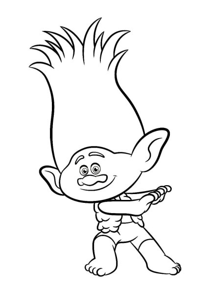 Тролли раскраска для детей