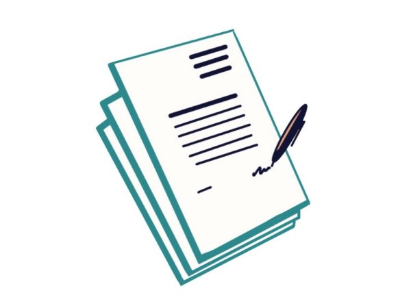 Документы на прозрачном фоне