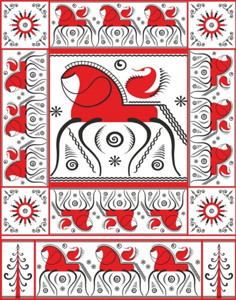 Мезенская роспись Мезени