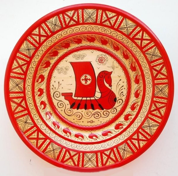 Мезенская роспись орнамент в круге