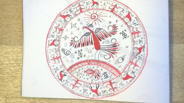 Мезенская роспись птицы 5 класс