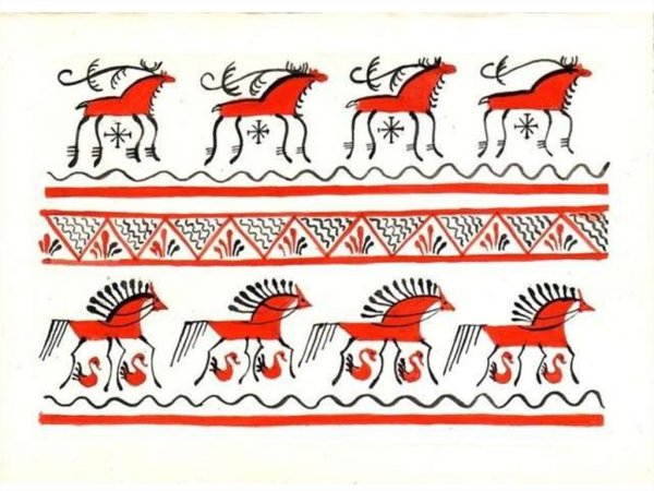 Мезенская роспись ремесло поморов