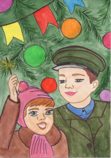 Рисунок елка Победы на конкурс