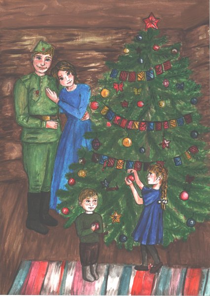 Рисунок на тему праздник новый год