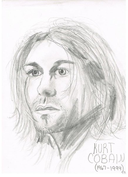 Курт Кобейн карандашом