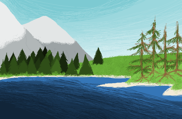 Тайга мультяшная