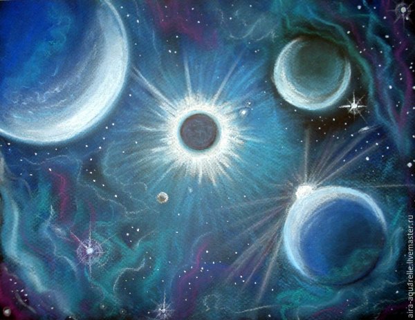 Детский рисунок космос