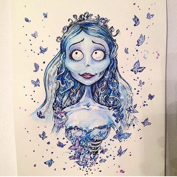 Тим Бертон рисунки трупневасты