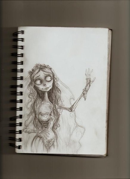 Эмили труп невесты акварель