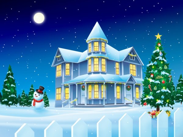 С новым годом домик