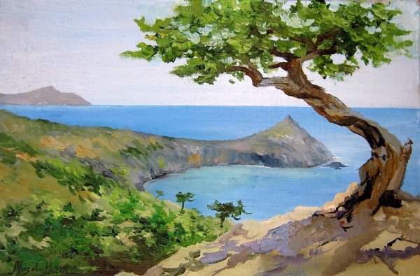 Пейзажи Крыма гуашью
