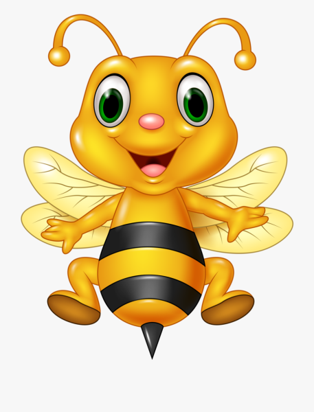 Пчелка на прозрачном фоне