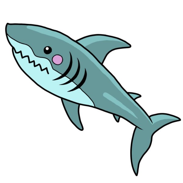 Акула МЕГАЛОДОН раскраска для детей