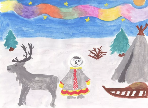 Тундра рисование подготовительная группа