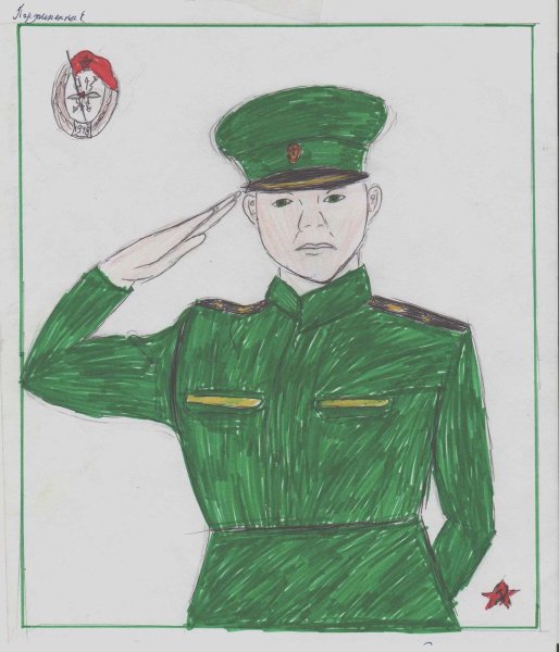 Рисунок на тему солдату легкие